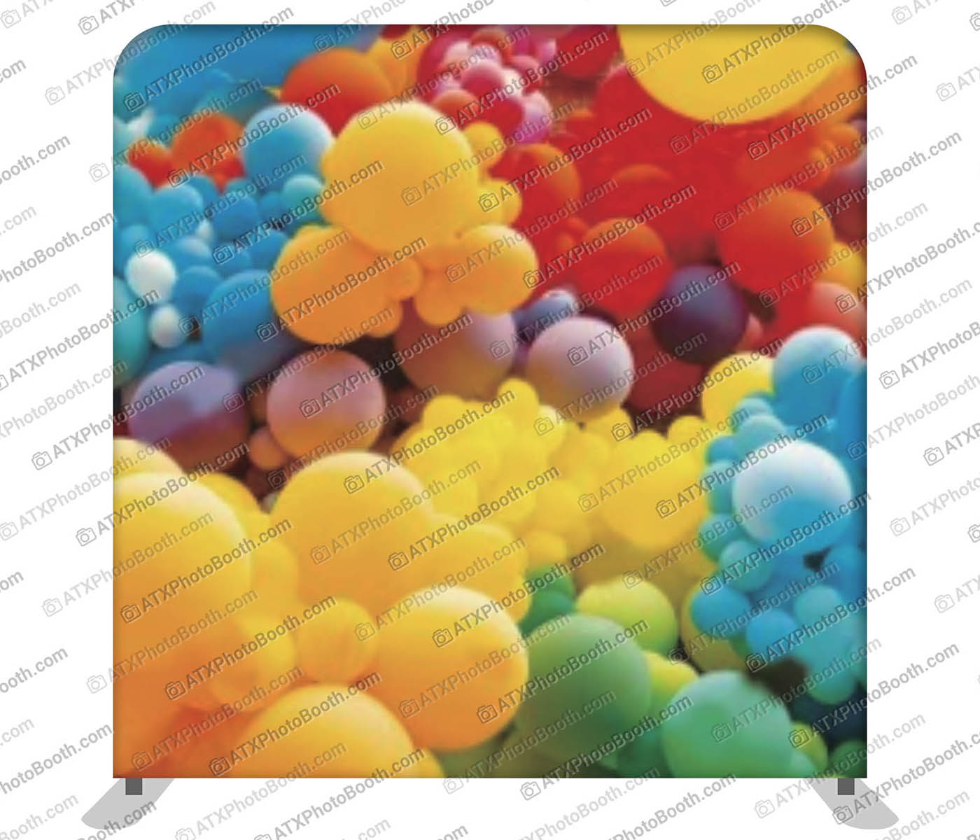 Photo booth backdrop - Rainbow Balloon Cloud