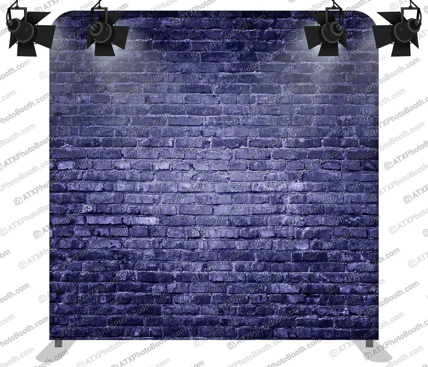 Photo booth backdrop - Dark Blue Brick Wall